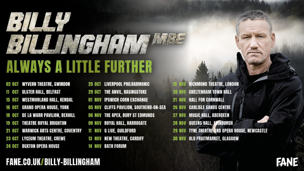 Billy Billingham MBE Always A Little Further Tour 2023